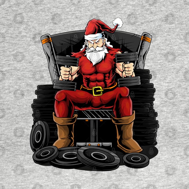 Workout Santa Weightlifter by AngelFlame